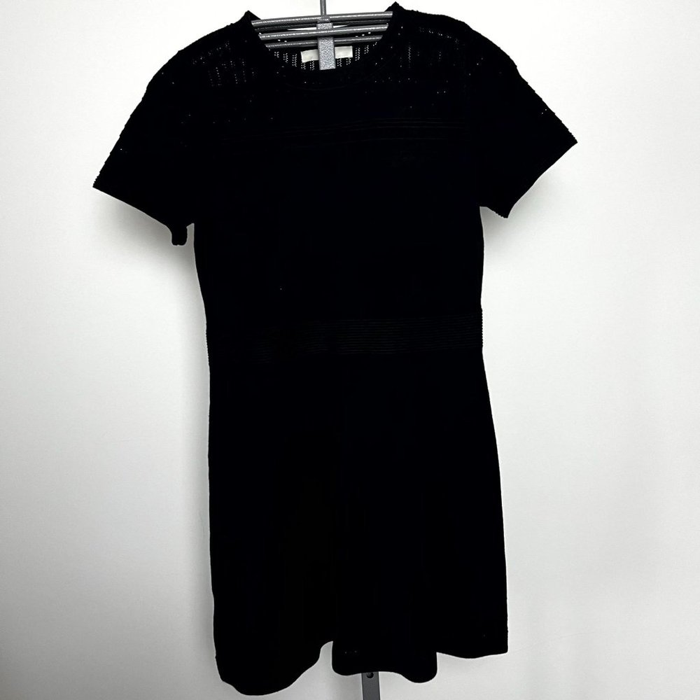 Loft Knit Black‎ Dress with Sleeves Size Medium